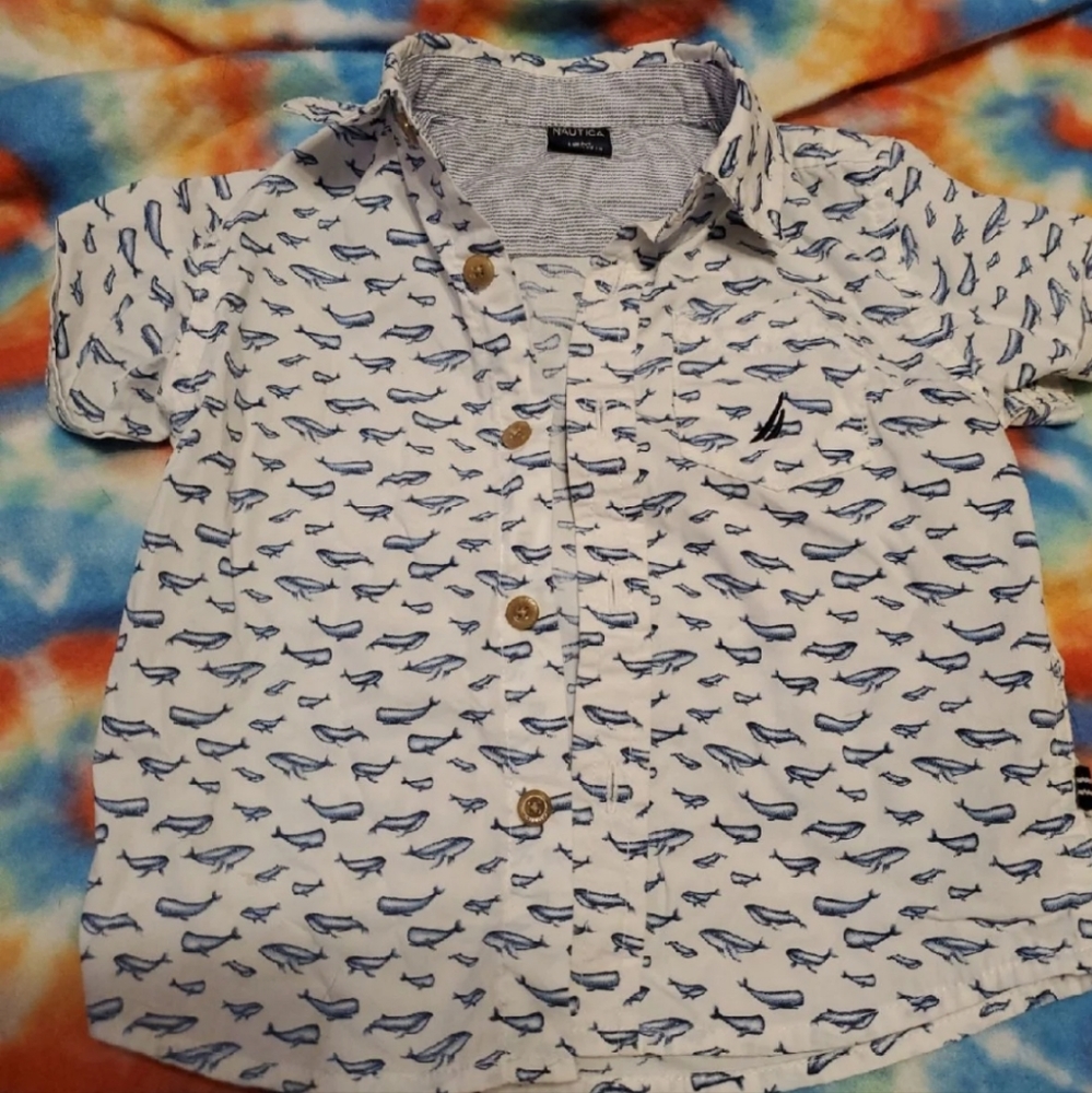 18m old nautica boat shirt